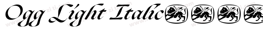 Ogg Light Italic字体转换